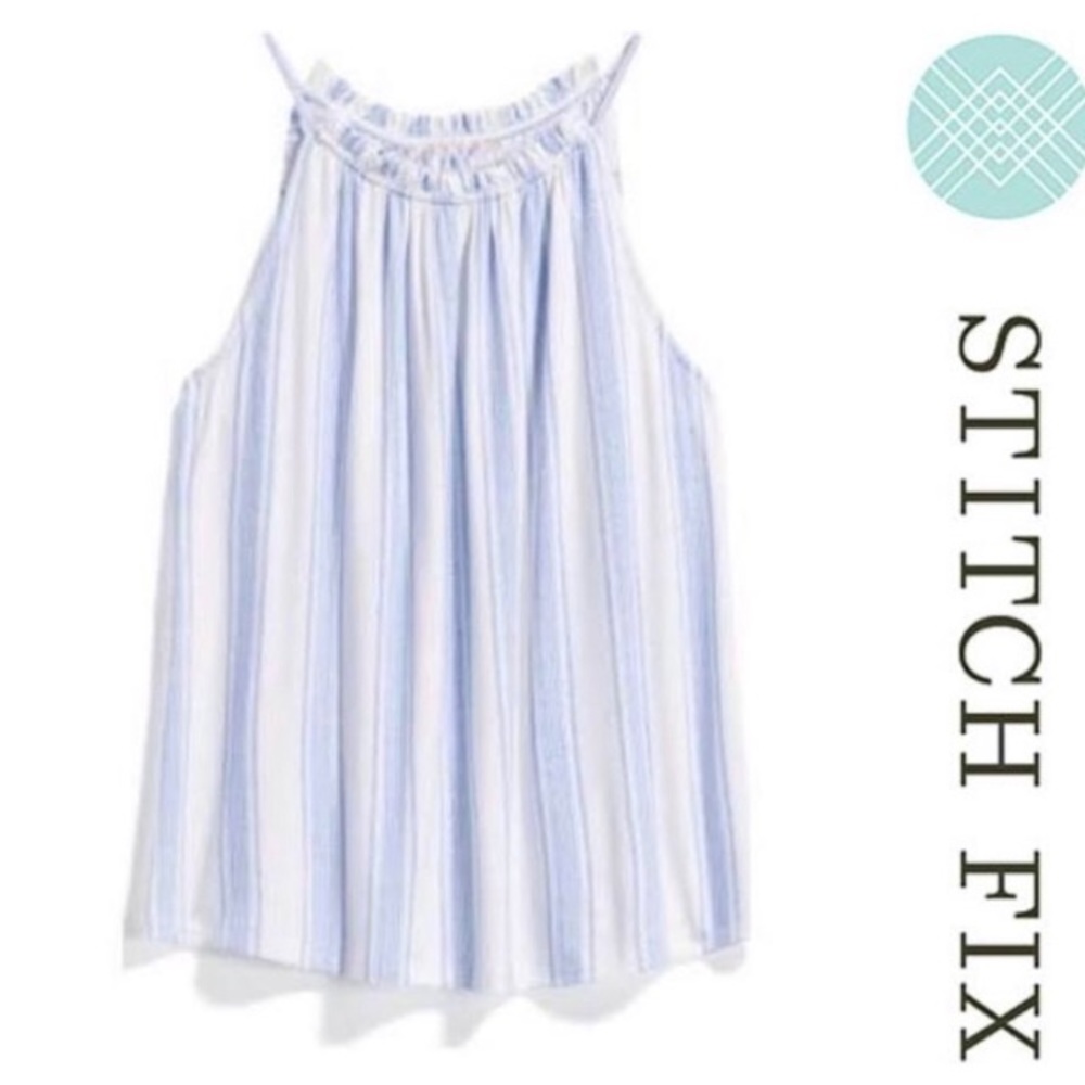 SKIES ARE BLUE NWT Stitch Fix knit halter top L